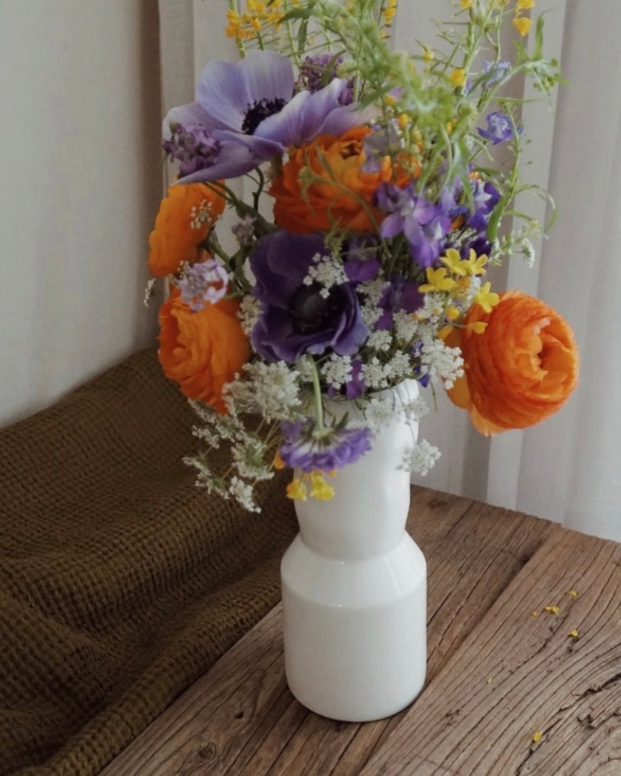 White Bunch Vase