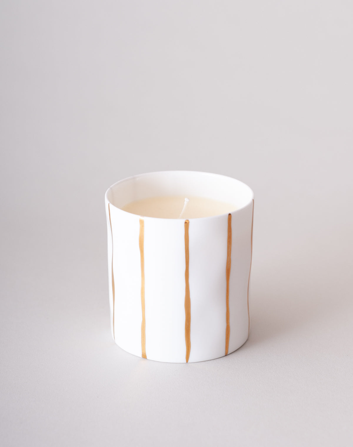 Gold Striped Scented Candle