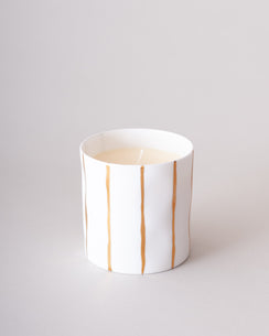 Gold Striped Scented Candle