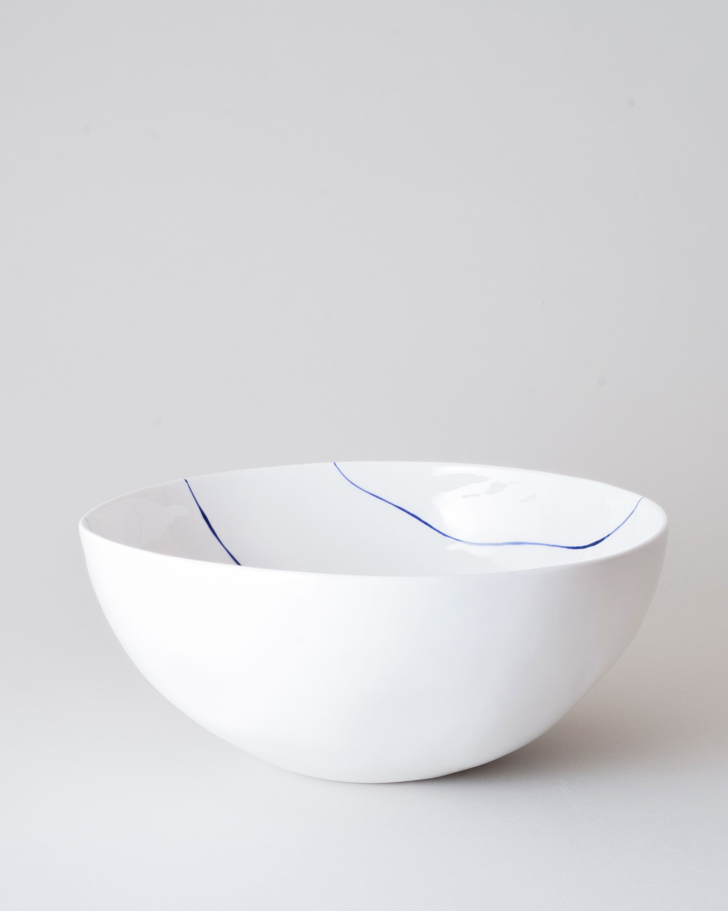 Striped Deep Serving Bowl