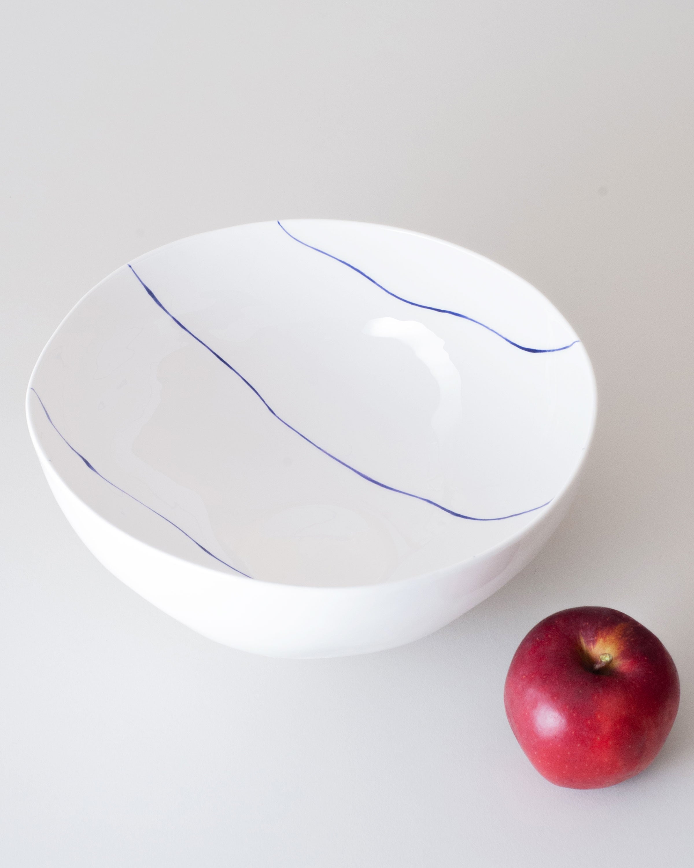 Striped Deep Serving Bowl