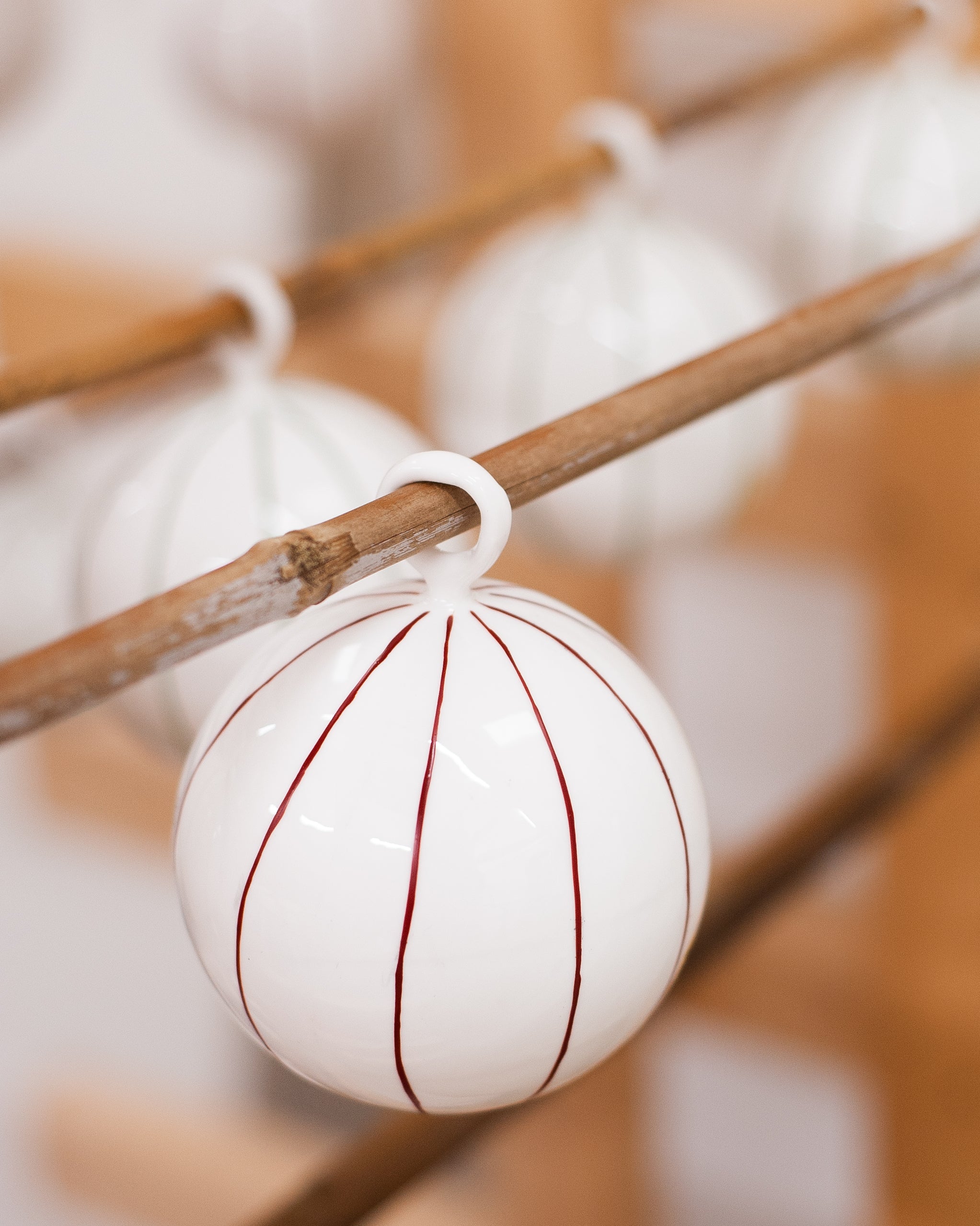 Fine Bone China Geranium Bauble