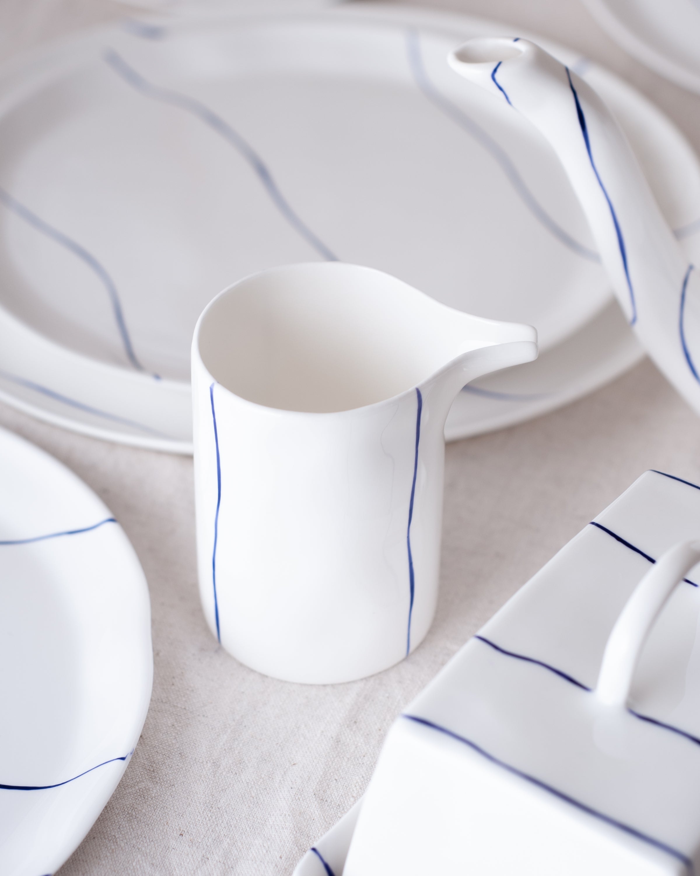 Striped Milk Jug