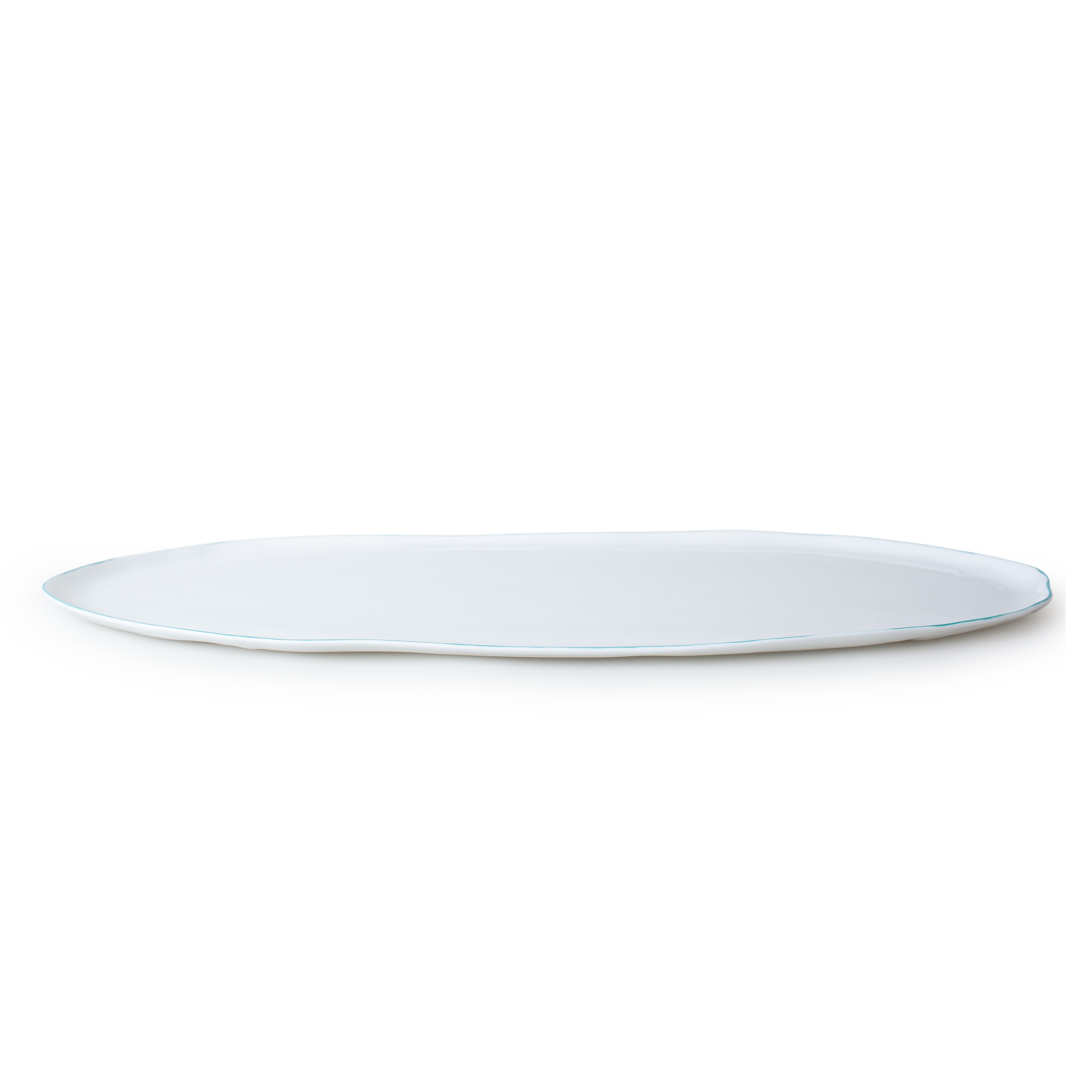 Teal Oval Serving Platter