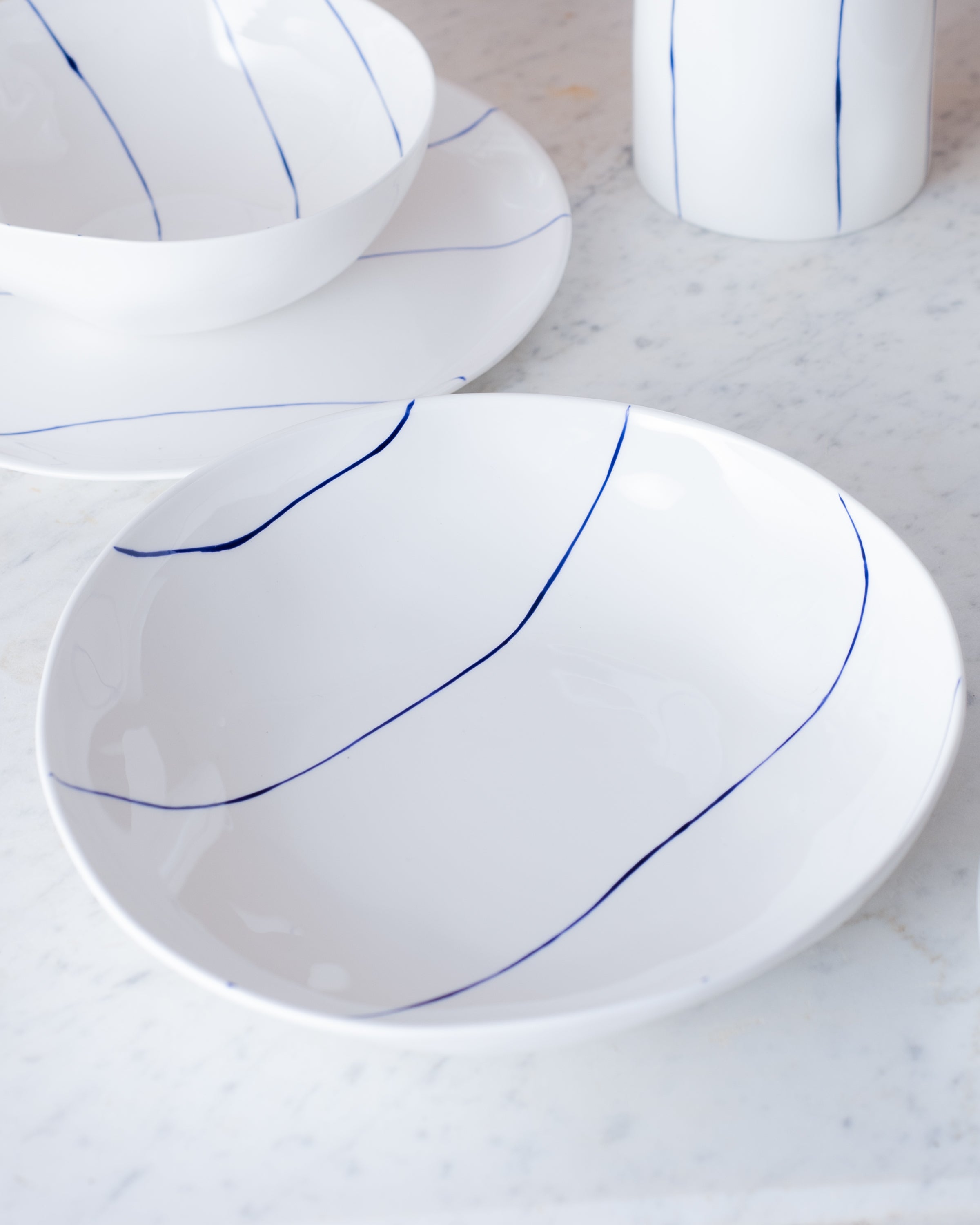Striped Pasta Bowl