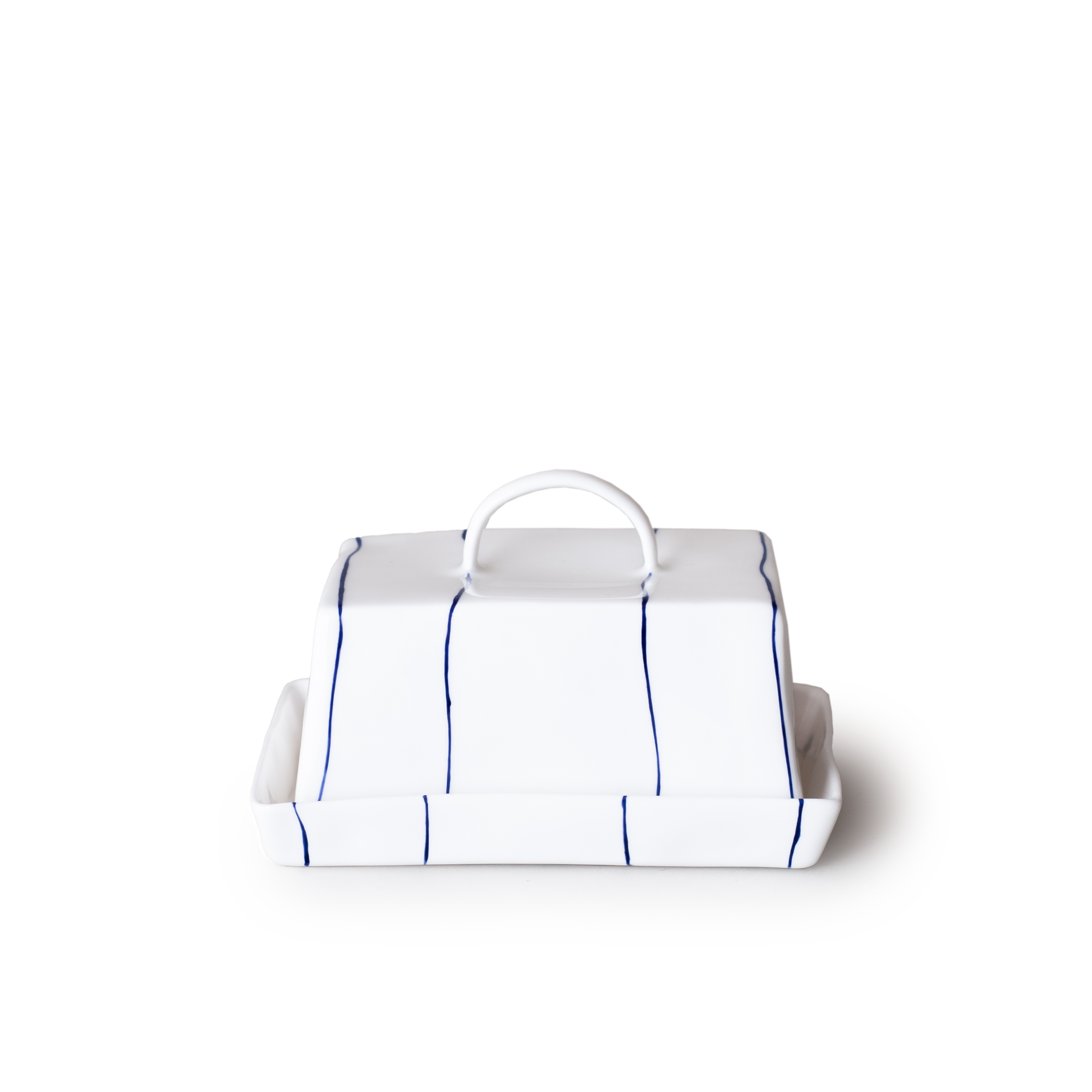 Striped Butter Dish