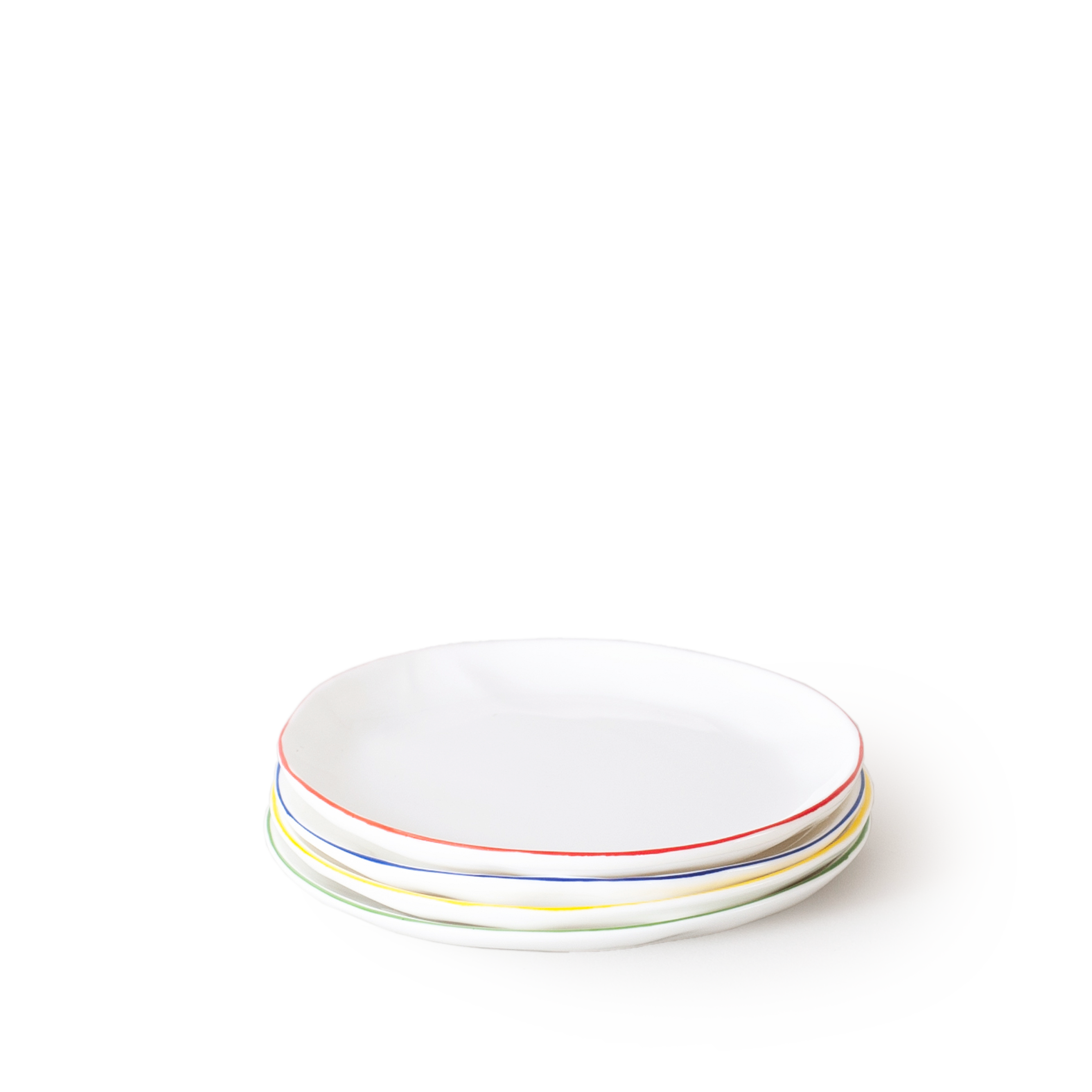 Set of 4 Colourblock Cake Plates