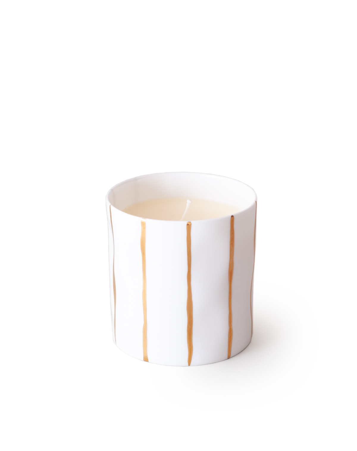 Gold Striped Scented Candle