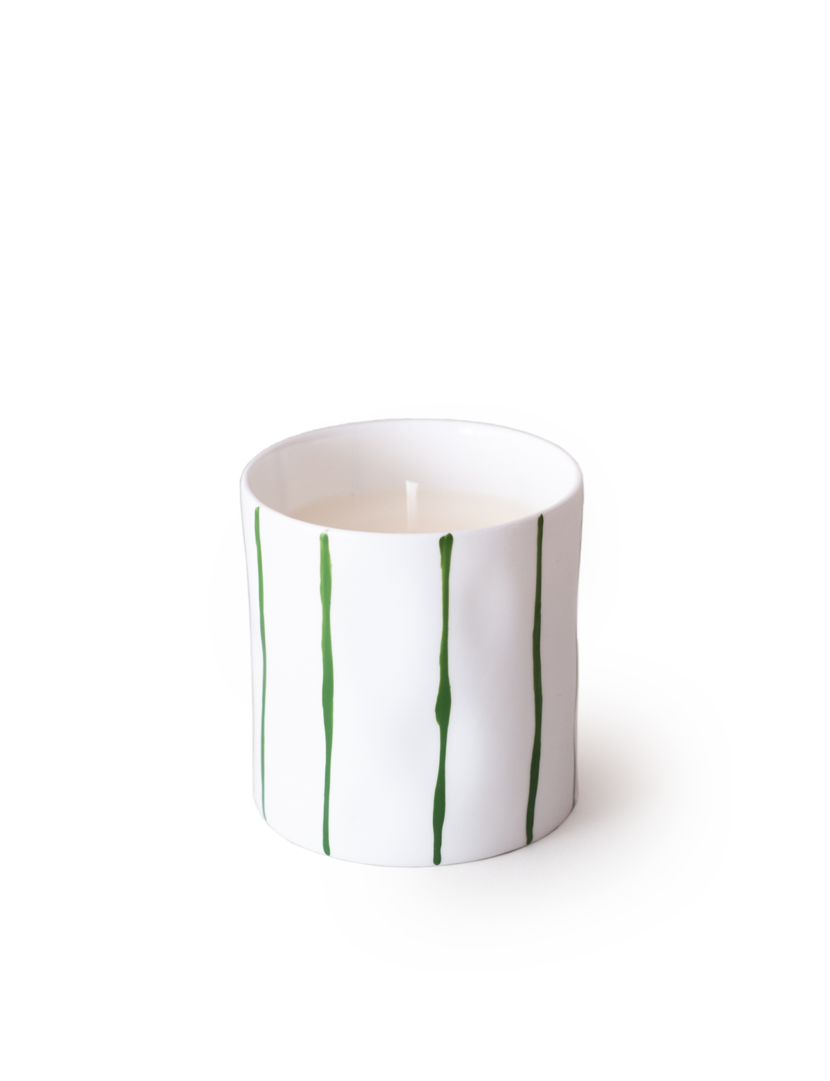 Khaki Striped Scented Candle